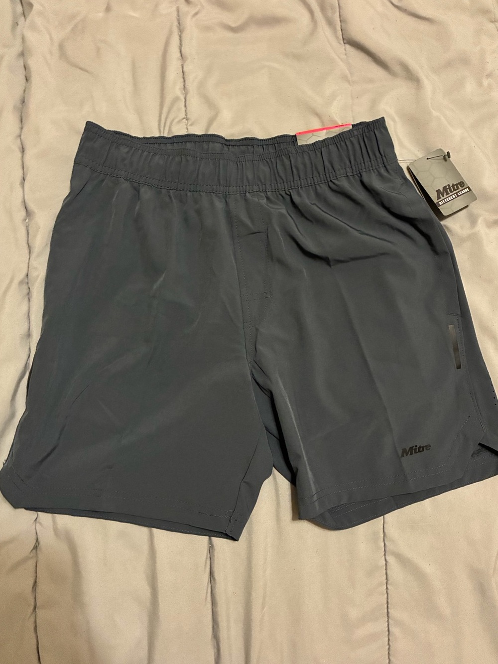 Men's Athletic Shorts — Charcoal Gray by Mitre “Different League” 7 in inseam S